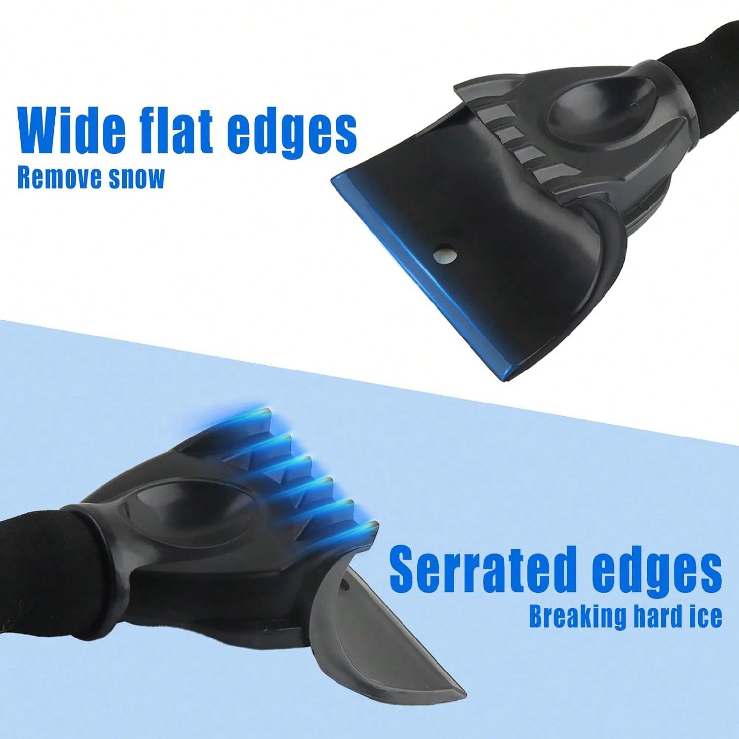 MOTOMATE Car Ice Scraper, Auto Windshield Ice Shovel With Warm Thermal Waterproof Glove, Scratch-Free Car Window Snow Scraper Mitt Windproof Winter Cleaning Tool For Most Vehicles (Black)
