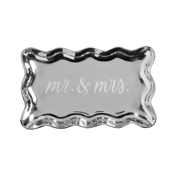 Mr & Mrs Etched Metal Tray
