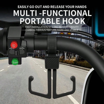 Multi-Function Convenient Front Rotating Double Hook Heavy Duty Hook For Electric Scooter, Motorcycle, Bicycle