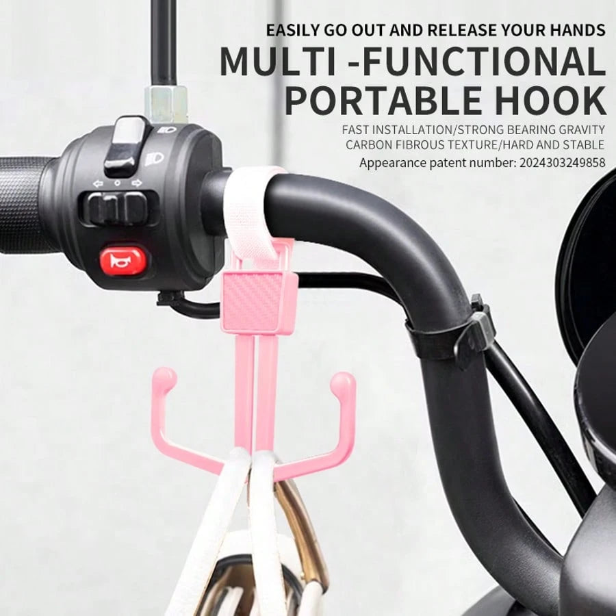 Multi-Function Convenient Front Rotating Double Hook Heavy Duty Hook For Electric Scooter, Motorcycle, Bicycle