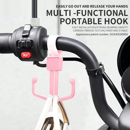 Multi-Function Convenient Front Rotating Double Hook Heavy Duty Hook For Electric Scooter, Motorcycle, Bicycle