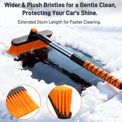 Multi-Functional Snow Brush Ice Scraper With Detachable Ergonomic Foam Grip For Car Automobile Vehicle Window SUV Truck Windshield Patios Driveways Sidewalks Winter Snow Removal