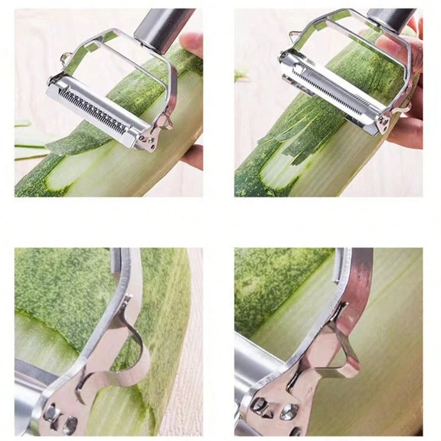 Multi Julienne Peeler Stainless Steel Cutter Slicer Carrot Potato Melon Gadget Vegetable Fruit, Potato Peeler,Peelers For Kitchen,Vegetable Peeler,Stainless Steel Peeler And Y Peeler,Carrot Peeler, V