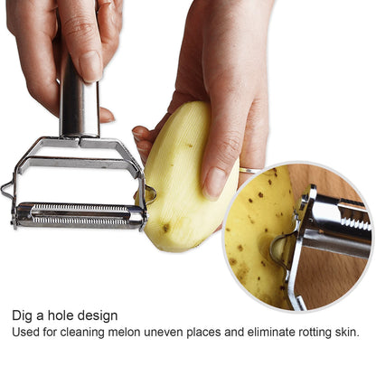 Multi Julienne Peeler Stainless Steel Cutter Slicer Carrot Potato Melon Gadget Vegetable Fruit, Potato Peeler,Peelers For Kitchen,Vegetable Peeler,Stainless Steel Peeler And Y Peeler,Carrot Peeler, V
