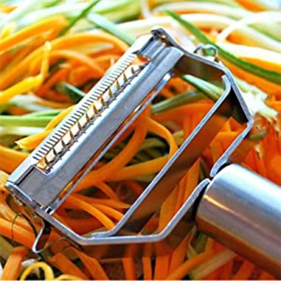 Multi Julienne Peeler Stainless Steel Cutter Slicer Carrot Potato Melon Gadget Vegetable Fruit, Potato Peeler,Peelers For Kitchen,Vegetable Peeler,Stainless Steel Peeler And Y Peeler,Carrot Peeler, V