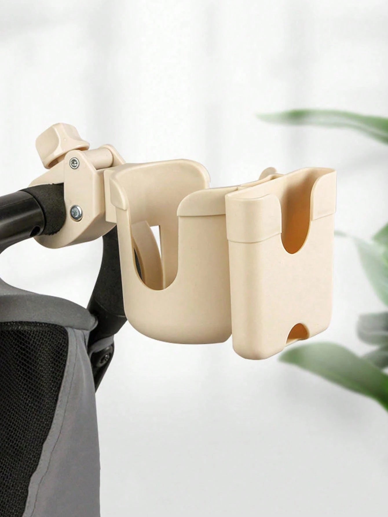 Multifunctional Baby Stroller Cup Holder & Phone Holder, With Bottle And Phone Bracket, Adjustable Clip, Suitable For 0-6 Years Old Children- Easy Installation, For Mom