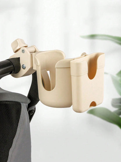 Multifunctional Baby Stroller Cup Holder & Phone Holder, With Bottle And Phone Bracket, Adjustable Clip, Suitable For 0-6 Years Old Children- Easy Installation, For Mom
