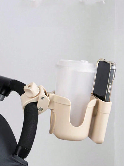 Multifunctional Baby Stroller Cup Holder & Phone Holder, With Bottle And Phone Bracket, Adjustable Clip, Suitable For 0-6 Years Old Children- Easy Installation, For Mom