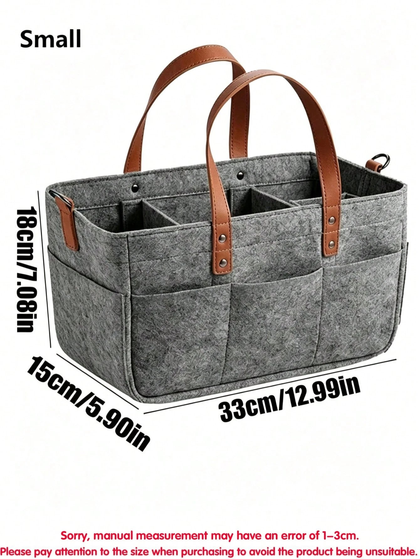 Multifunctional Felt Car Trunk Storage Bag, Durable Fiber Material, With Handle, Dustproof And Moisture-Proof, Practical Car Accessory