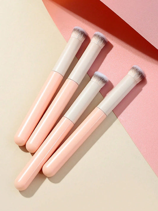 mulynsie 1pc Concealer Brush Mini Oblique Flat-Topped Kabuki Nose Contour Brush, For Covering, Blending, Setting, Powdering, Liquid Cream And Foundation, 270s Face Concealer Repair And Beauty Makeup B