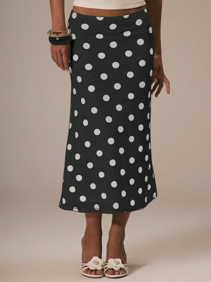 MUSERA Mesh Polka Dot Fun Cute Dainty Girly Summer Skirt Cute Graduation Polka Dot Skirt Vacation Holiday Work Office Back To School