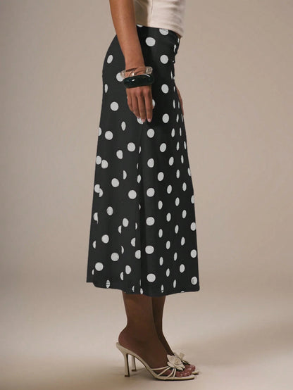 MUSERA Mesh Polka Dot Fun Cute Dainty Girly Summer Skirt Cute Graduation Polka Dot Skirt Vacation Holiday Work Office Back To School