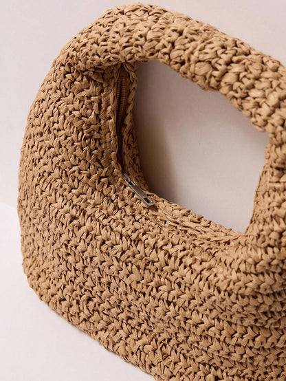 MUSERA Woven Straw Effect Handbag