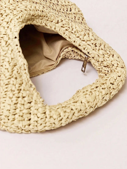 MUSERA Woven Straw Effect Handbag