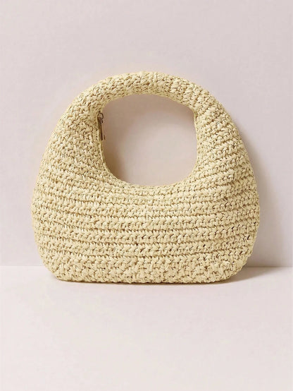 MUSERA Woven Straw Effect Handbag