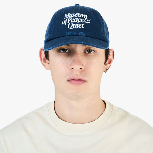 Museum of Peace and Quiet Mid Century Distressed Dad Hat / Navy