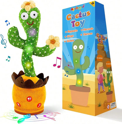 Musical Singing Dancing Cactus Toy For Toddlers, Mimicking Recording Repeating Plush With Adjustable Volume & 120 Songs, Interactive Tummy Time Baby Toy For All Kids