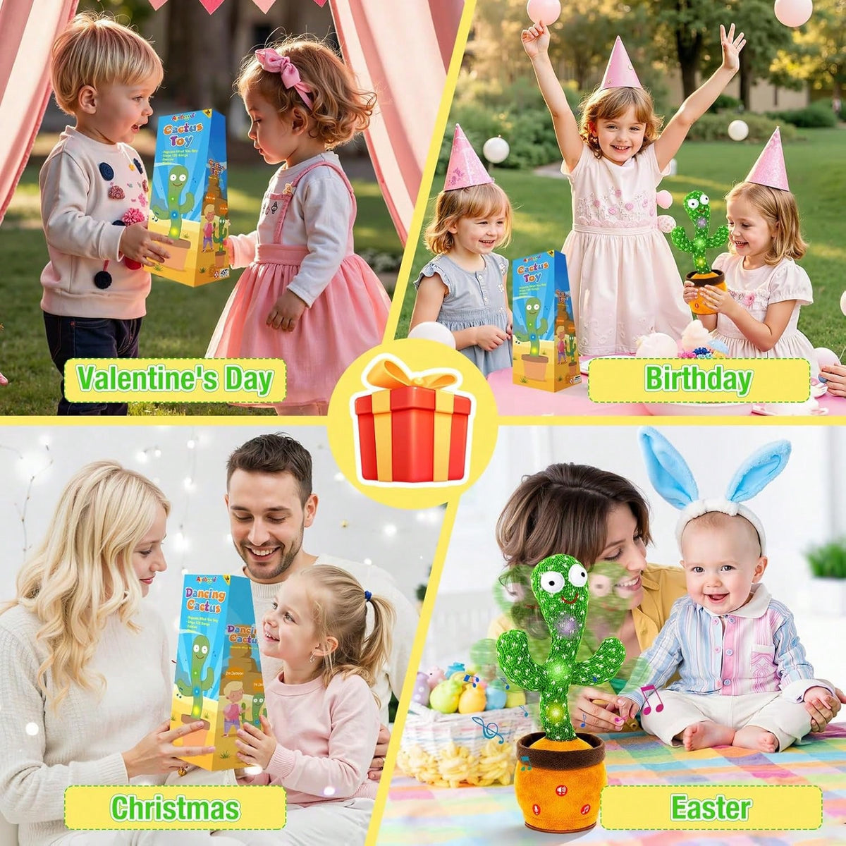 Musical Singing Dancing Cactus Toy For Toddlers, Mimicking Recording Repeating Plush With Adjustable Volume & 120 Songs, Interactive Tummy Time Baby Toy For All Kids