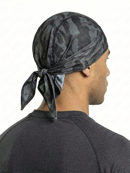 Musion 1/7PCS Printed Tie Back Durag, Motorcycle Skull Cap,Breathable Mesh Motorcycle Helmet Liner Cap, Sweat Wicking Wind Resistant Do Rag Head Wrap For Motorbike Riding, Cycling & Motorsports