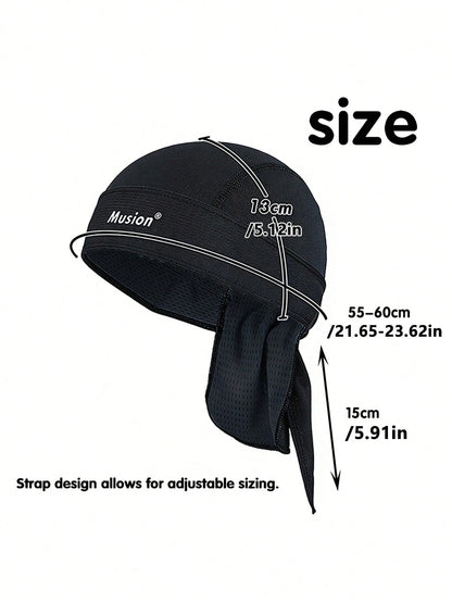 Musion 1/7PCS Printed Tie Back Durag, Motorcycle Skull Cap,Breathable Mesh Motorcycle Helmet Liner Cap, Sweat Wicking Wind Resistant Do Rag Head Wrap For Motorbike Riding, Cycling & Motorsports