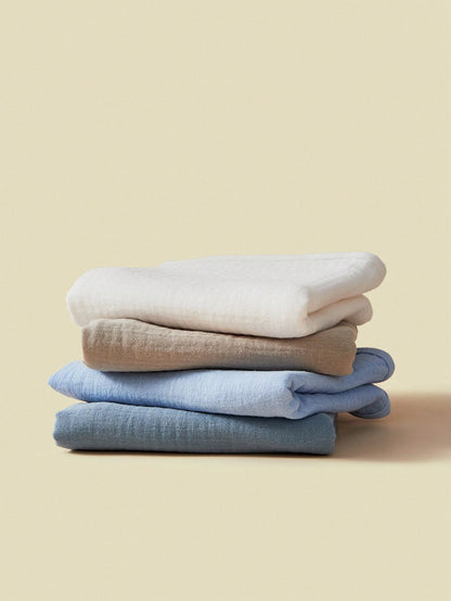 Muslin Burp Cloths Large Hand Washcloths For Boys & Girls, Baby Essentials Extra Absorbent And Soft Burping Rags For Newborn Registry (4 Packs, 20" X10")