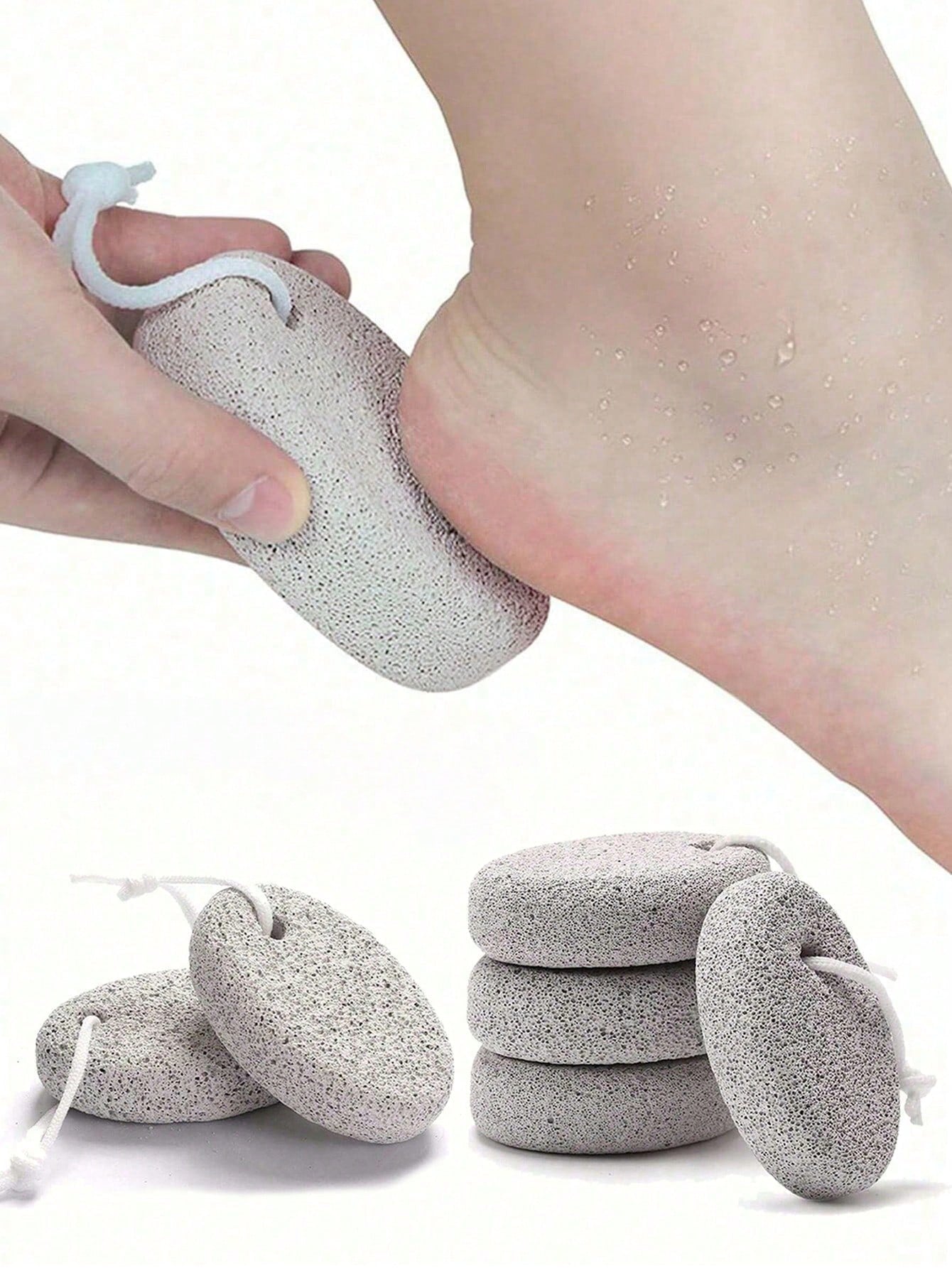 Natural Pumice Stone, Reusable Pedicure Tools,Hard Skin Callus Remover For Feet And Hands, Callus Remover With Pumice Stone,Professional Pedicure Tool Set,Foot Scrub, For Heavy Callused Feet Hands & D