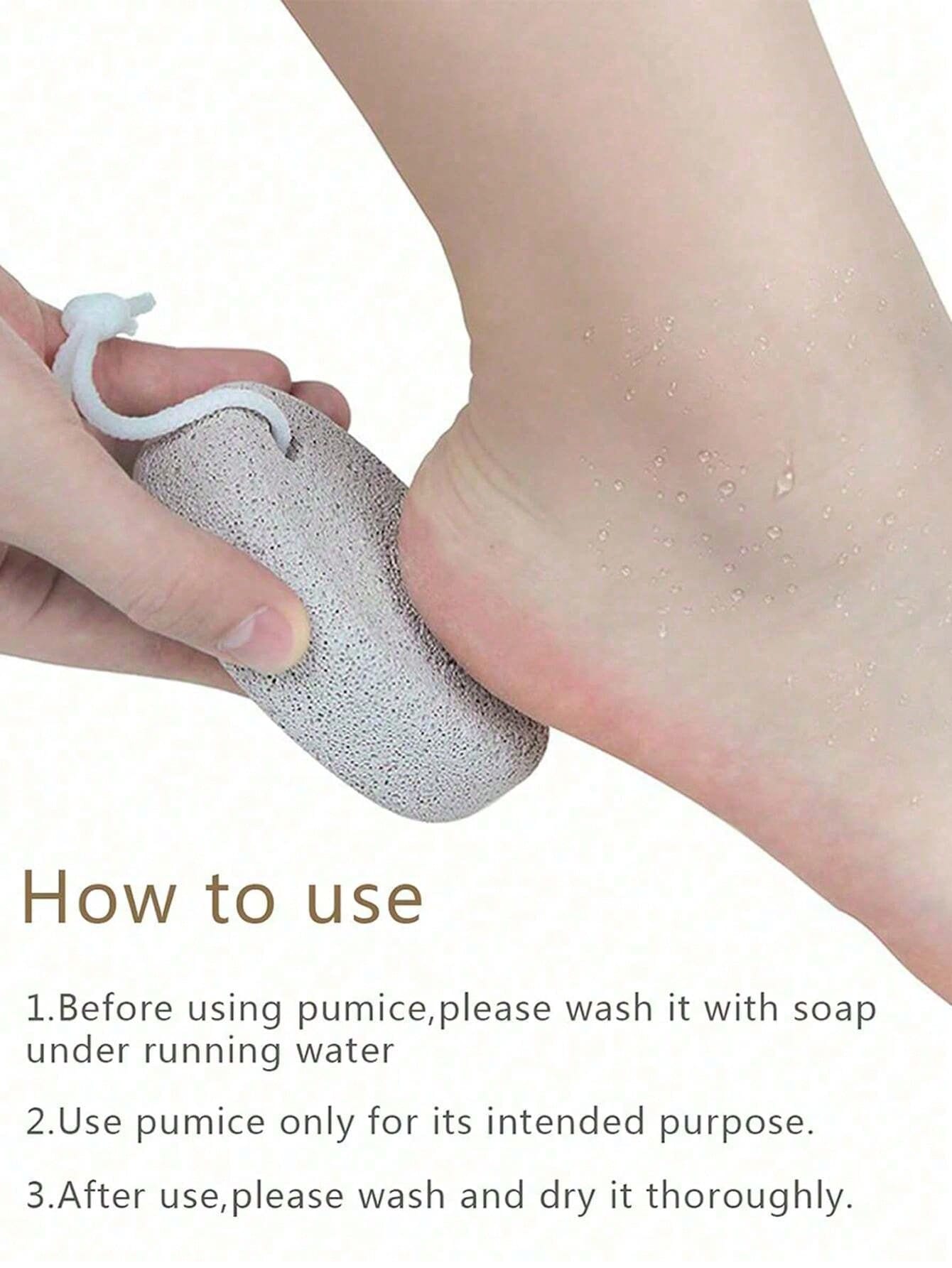 Natural Pumice Stone, Reusable Pedicure Tools,Hard Skin Callus Remover For Feet And Hands, Callus Remover With Pumice Stone,Professional Pedicure Tool Set,Foot Scrub, For Heavy Callused Feet Hands & D