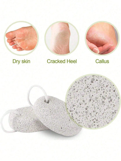 Natural Pumice Stone, Reusable Pedicure Tools,Hard Skin Callus Remover For Feet And Hands, Callus Remover With Pumice Stone,Professional Pedicure Tool Set,Foot Scrub, For Heavy Callused Feet Hands & D