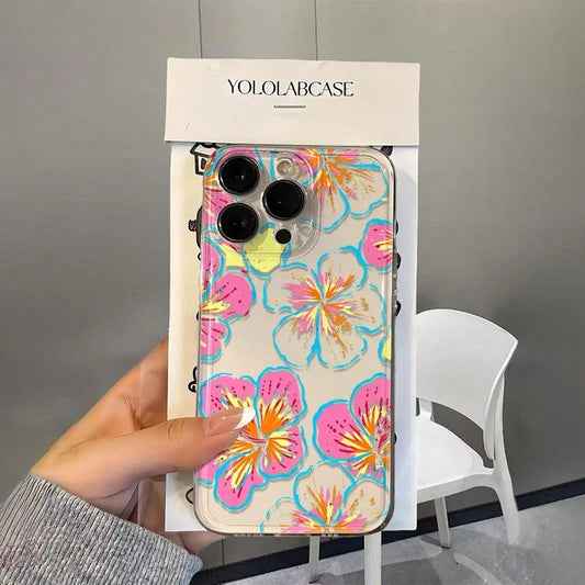 NcmRyu Colorful Floral Phone Case, Made Of TPU Material, With Anti-Drop Function; This Phone Case Is Compatible With Apple 17, 16, 15, 14, 13, 12, 11 Pro Max And All Series Models. It Features Waterpr
