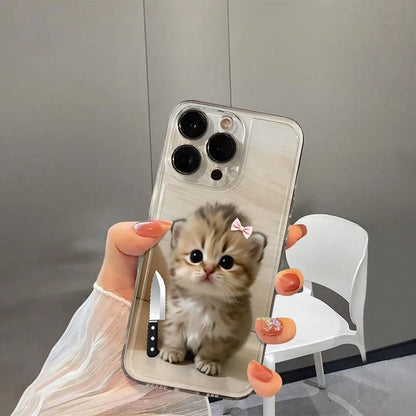 NcmRyu Cute Kitten Phone Case, Made Of TPU Material, With Anti-Drop Function; This Phone Case Is Compatible With Apple 17, 16, 15, 14, 13, 12, 11 Pro Max And Other Series Models. It Has Waterproof, An