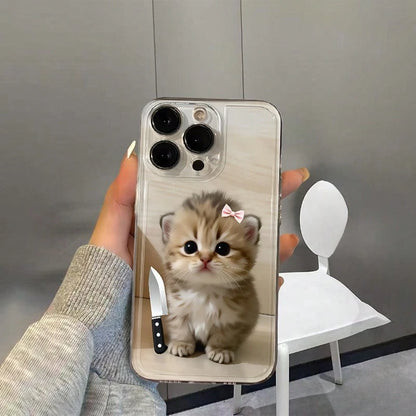 NcmRyu Cute Kitten Phone Case, Made Of TPU Material, With Anti-Drop Function; This Phone Case Is Compatible With Apple 17, 16, 15, 14, 13, 12, 11 Pro Max And Other Series Models. It Has Waterproof, An