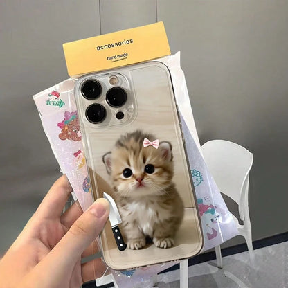 NcmRyu Cute Kitten Phone Case, Made Of TPU Material, With Anti-Drop Function; This Phone Case Is Compatible With Apple 17, 16, 15, 14, 13, 12, 11 Pro Max And Other Series Models. It Has Waterproof, An