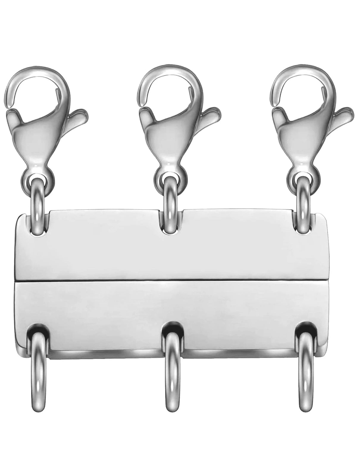 Necklace Layering Clasp- 3 Layers Magnetic Gold/silver, Ideal For Layered Necklace Separator And Necklace Extender