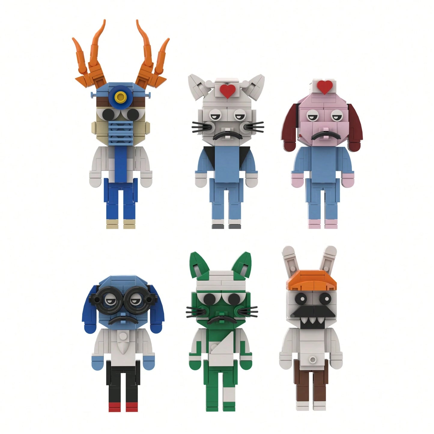 New Animal Hospital Anima Hospital Game Peripheral Assembly Toy Building Block Model Figure Gift