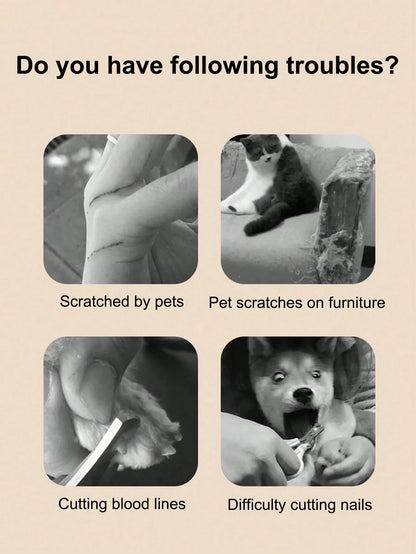 New Automatic Pet Nail Grinder Electric Paw Trimmer, High Power Small Dog Cat Nail Clipper, Humanized Design, Easy To Operate,, Portable, Elegant Appearance