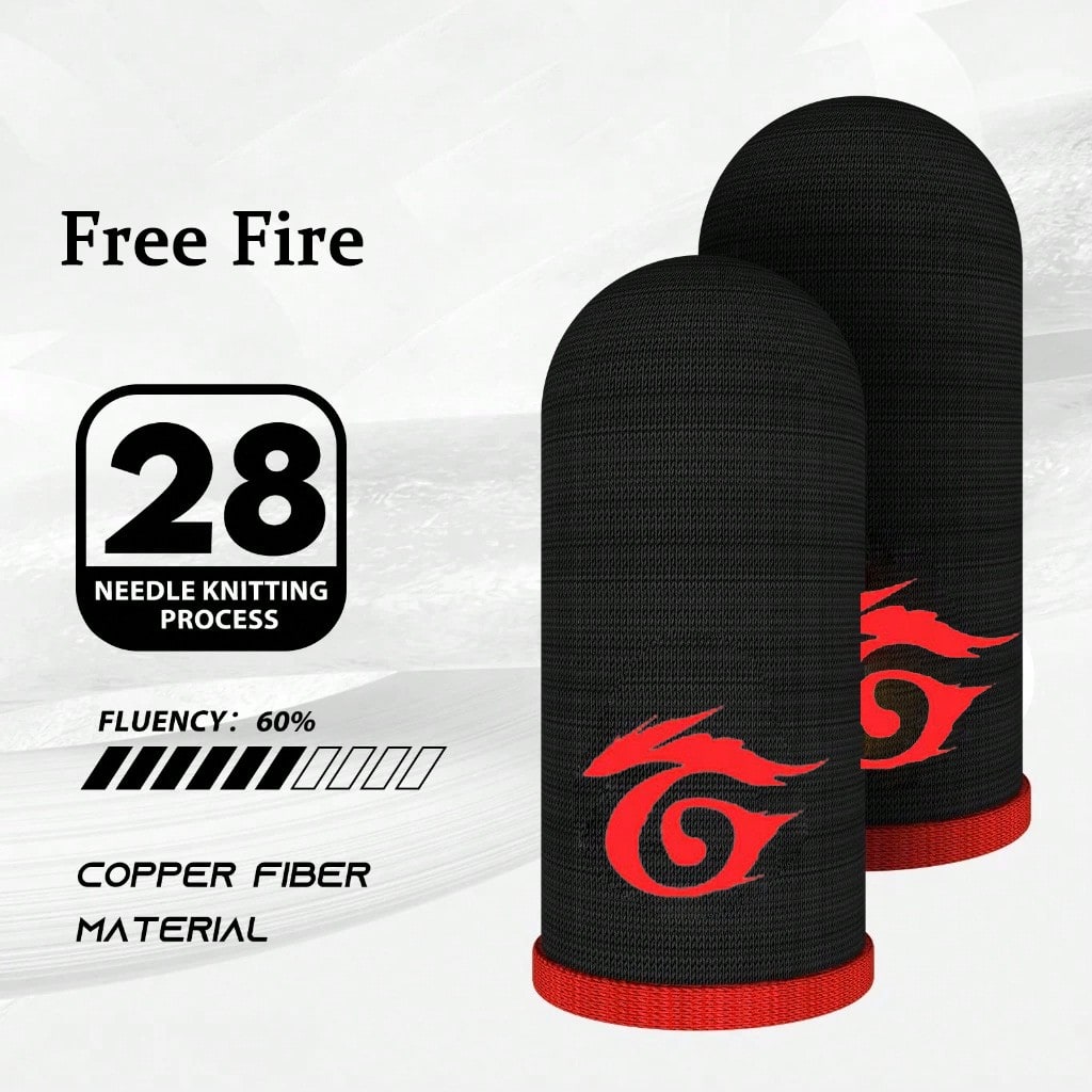 New Breathable Non-Slip Touch Screen Gaming Finger Sleeves, Featuring Interesting Graphic Design And Soft Texture For Enhanced Gaming Experience