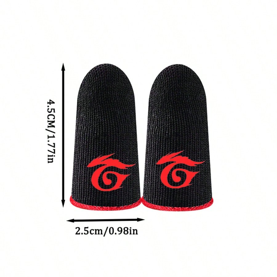 New Breathable Non-Slip Touch Screen Gaming Finger Sleeves, Featuring Interesting Graphic Design And Soft Texture For Enhanced Gaming Experience