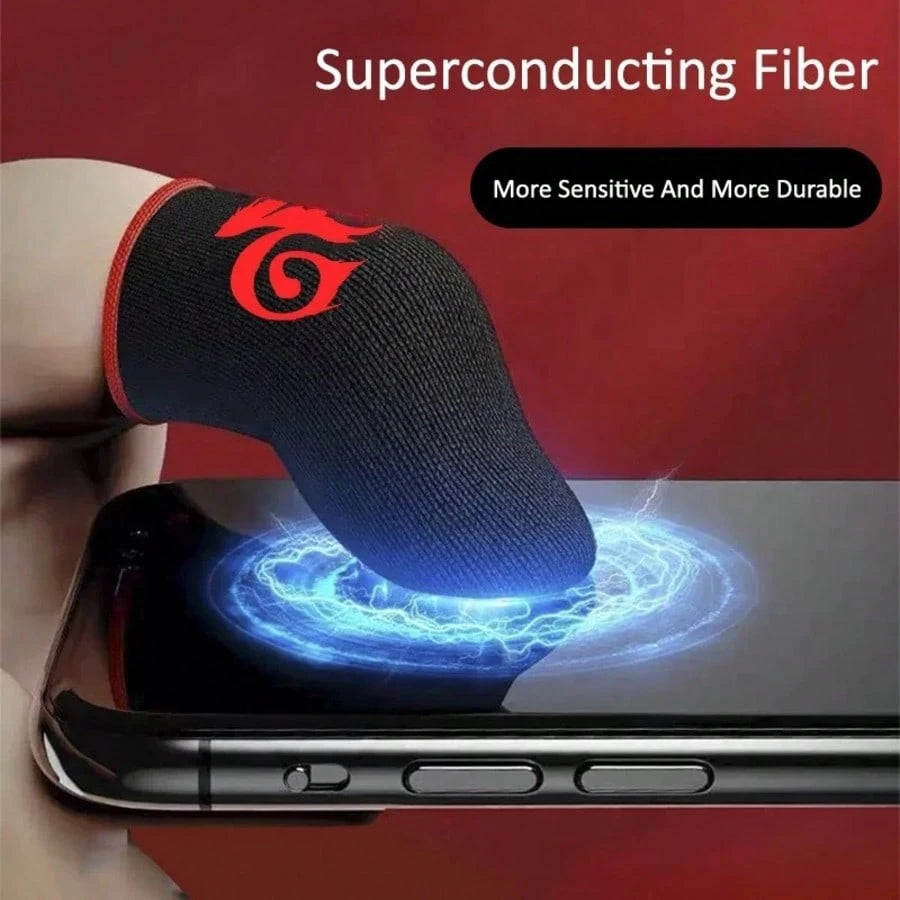 New Breathable Non-Slip Touch Screen Gaming Finger Sleeves, Featuring Interesting Graphic Design And Soft Texture For Enhanced Gaming Experience