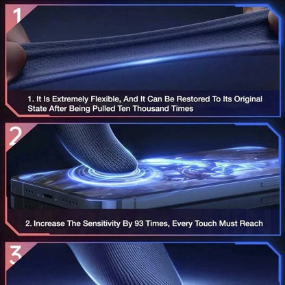 New Breathable Non-Slip Touch Screen Gaming Finger Sleeves, Featuring Interesting Graphic Design And Soft Texture For Enhanced Gaming Experience