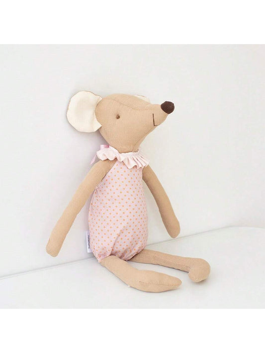 New Cute Forest Animal Doll Children's Toy Small Cute Pink Bow and Blue Mouse Doll Children's Birthday Gift Home Decor