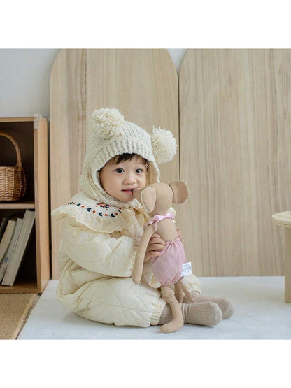 New Cute Forest Animal Doll Children's Toy Small Cute Pink Bow and Blue Mouse Doll Children's Birthday Gift Home Decor