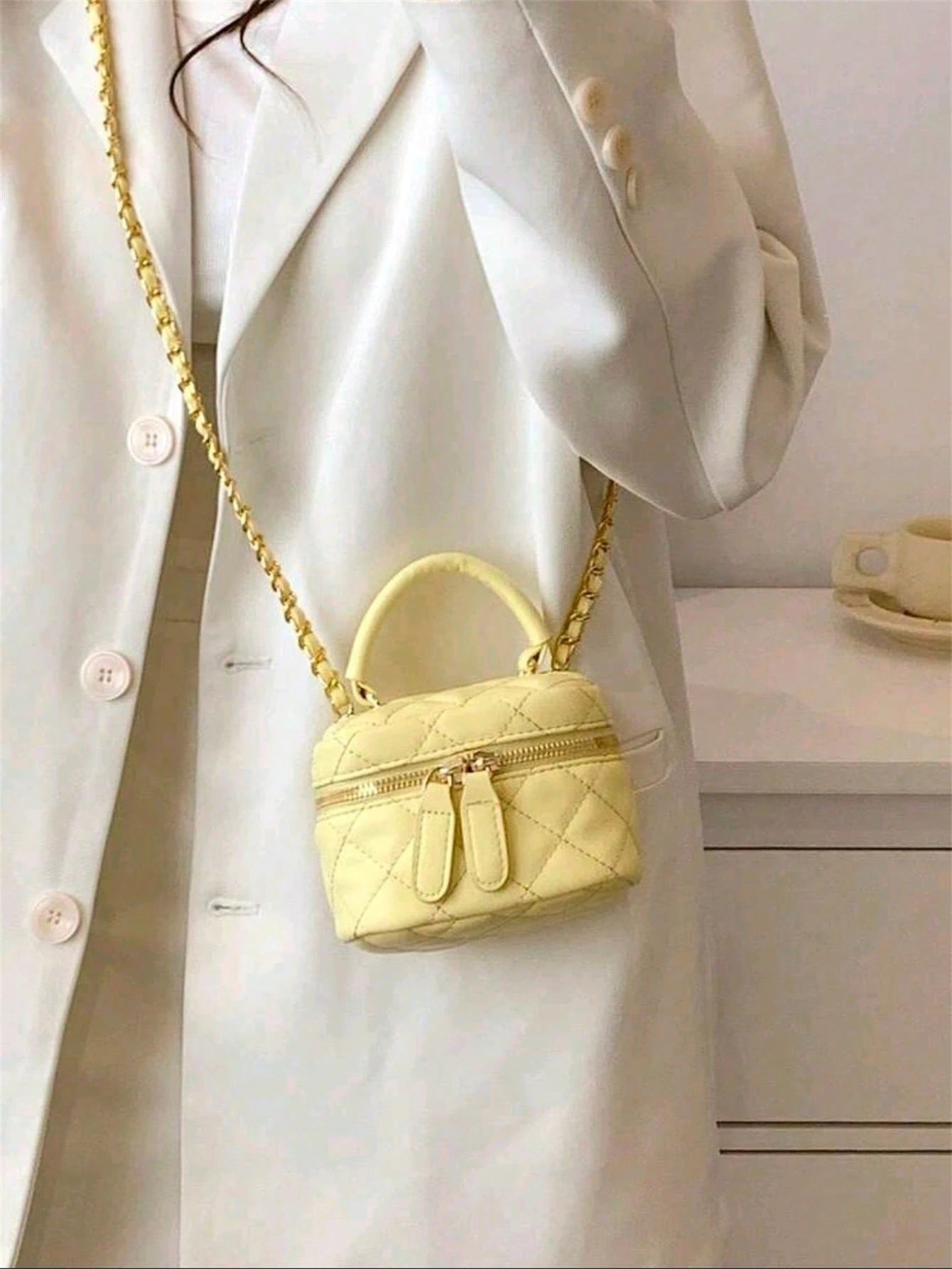 New Fashion Classic Multi-Functional PU Waterproof Fabric Quilted Women's Handbag
