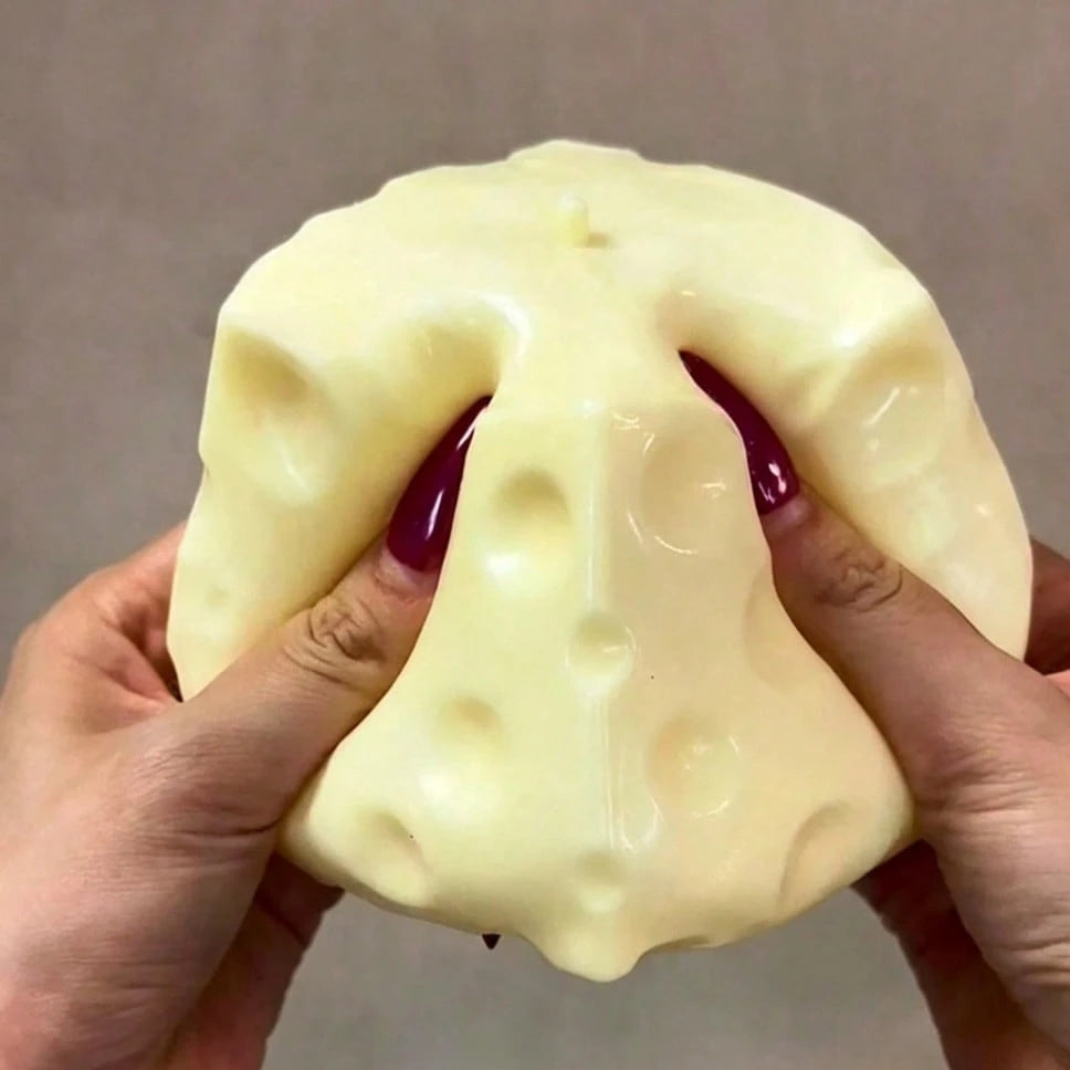 New Giant Cheese Filled Squeeze Toy, Square Cheese Ball Squeeze Toy, Realistic Bread Texture, Slow Rebound TPR Shell, Stress Relief Toy, Perfect Gift For Birthday, Christmas, Halloween, Easter