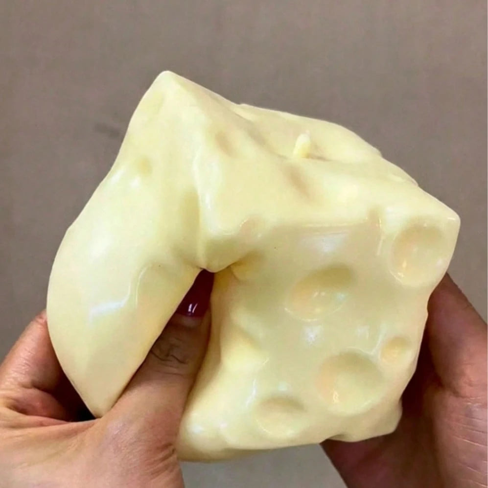 New Giant Cheese Filled Squeeze Toy, Square Cheese Ball Squeeze Toy, Realistic Bread Texture, Slow Rebound TPR Shell, Stress Relief Toy, Perfect Gift For Birthday, Christmas, Halloween, Easter