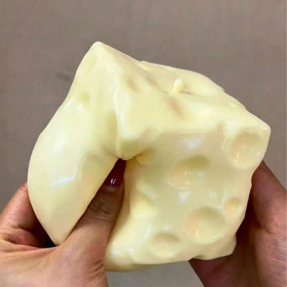New Giant Cheese Filled Squeeze Toy, Square Cheese Ball Squeeze Toy, Realistic Bread Texture, Slow Rebound TPR Shell, Stress Relief Toy, Perfect Gift For Birthday, Christmas, Halloween, Easter