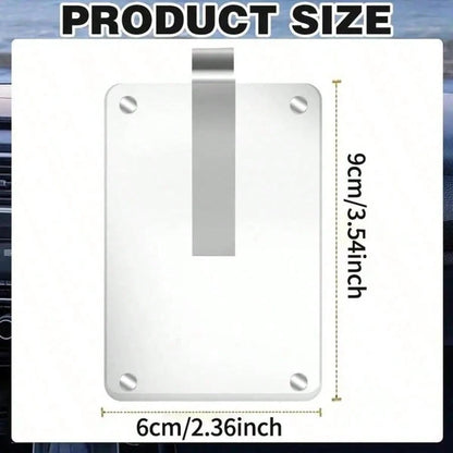 New Magnetic Photo Clip For Car Sun Visor, Universal Acrylic Refrigerator Magnet Transparent Magnetic Instant Camera Frame, Car Sun Visor Photo Frame Clip, Personalized DIY Car Decor Photo Frame, Coup