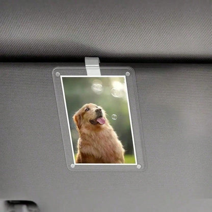 New Magnetic Photo Clip For Car Sun Visor, Universal Acrylic Refrigerator Magnet Transparent Magnetic Instant Camera Frame, Car Sun Visor Photo Frame Clip, Personalized DIY Car Decor Photo Frame, Coup