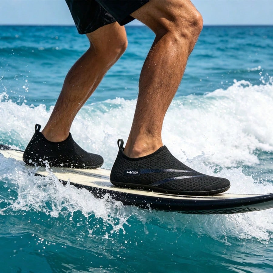 New Men's Quick-Dry Barefoot Slip-On Beach Shoes, Non-Slip Rubber Sole, Swimming Shoes, Beach Shoes, Yoga Shoes, Creek Shoes, Sandals, Outdoor Swimming Shoes, Diving Shoes, Non-Slip Lightweight Water