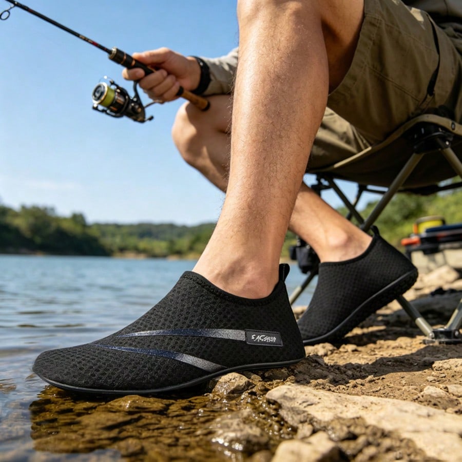 New Men's Quick-Dry Barefoot Slip-On Beach Shoes, Non-Slip Rubber Sole, Swimming Shoes, Beach Shoes, Yoga Shoes, Creek Shoes, Sandals, Outdoor Swimming Shoes, Diving Shoes, Non-Slip Lightweight Water