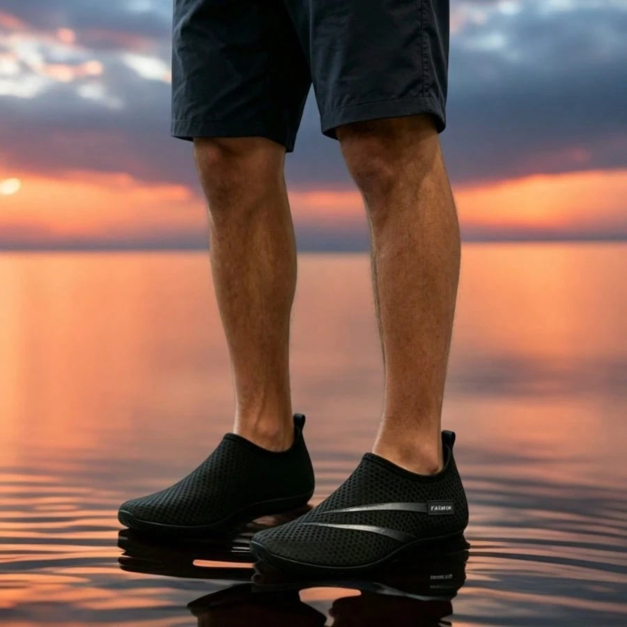 New Men's Quick-Dry Barefoot Slip-On Beach Shoes, Non-Slip Rubber Sole, Swimming Shoes, Beach Shoes, Yoga Shoes, Creek Shoes, Sandals, Outdoor Swimming Shoes, Diving Shoes, Non-Slip Lightweight Water